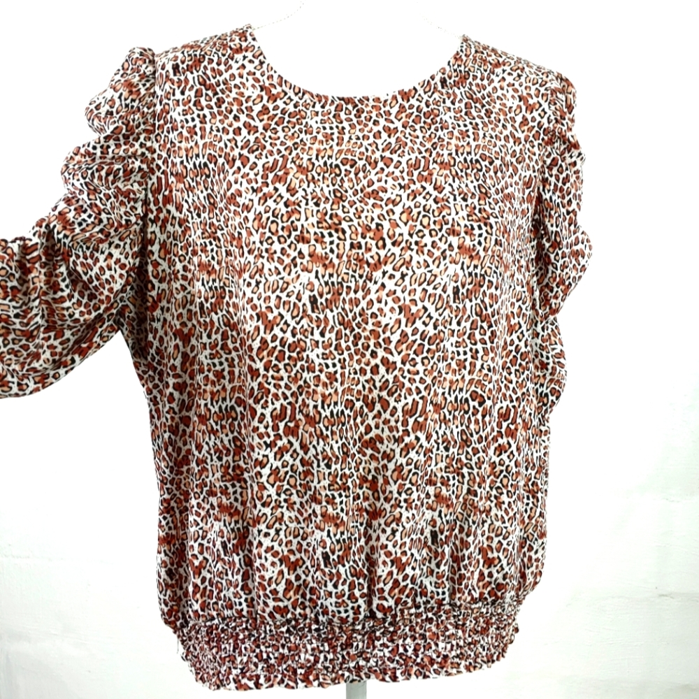 ADRIANNA PAPELL PULLOVER PRINT TOP (A416)